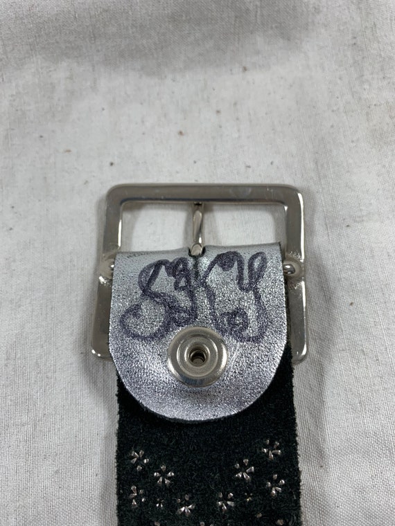 Vintage unisex SKY brand jeweled metallic silver … - image 6