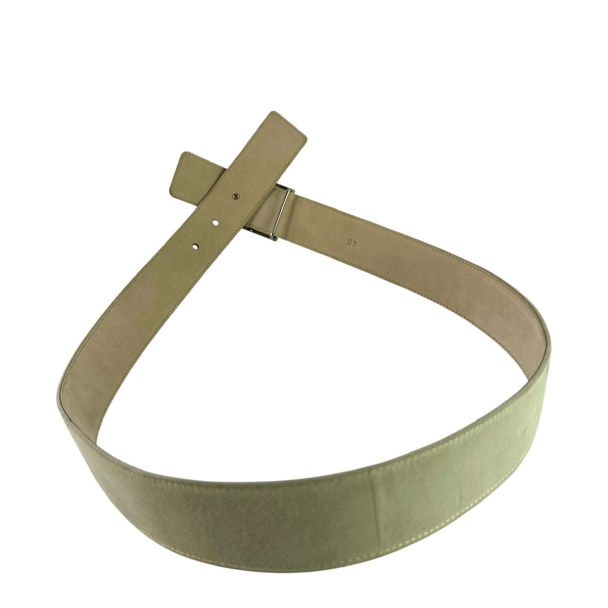 Vintage Genuine MONDI Ivory Suede Belt Women Size 30 Made in  display picture 3