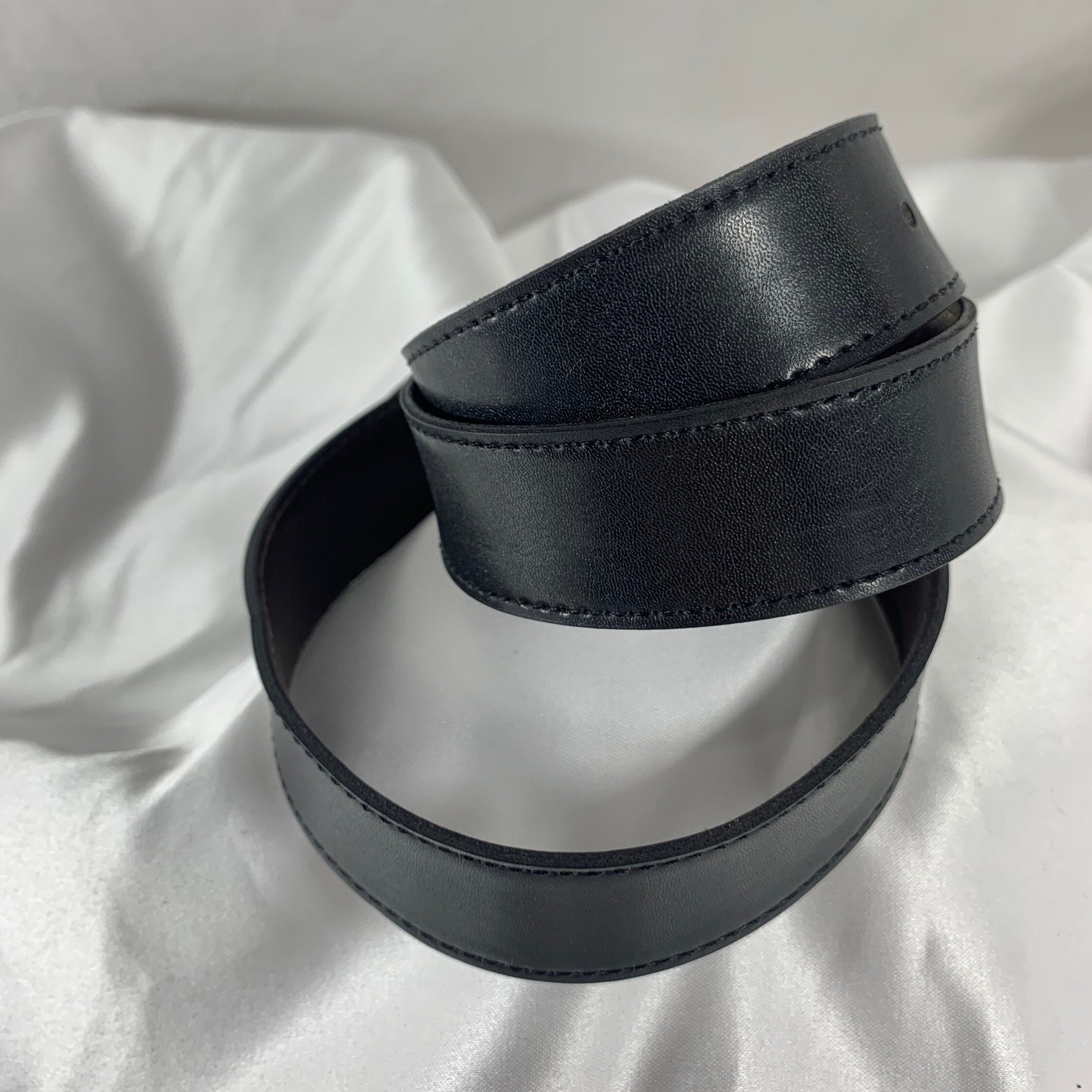 Vintage PIERRE CARDIN reverse logo black brown leather belt medium 1980s Pierre Cardin Belt - Etsy main image 3
