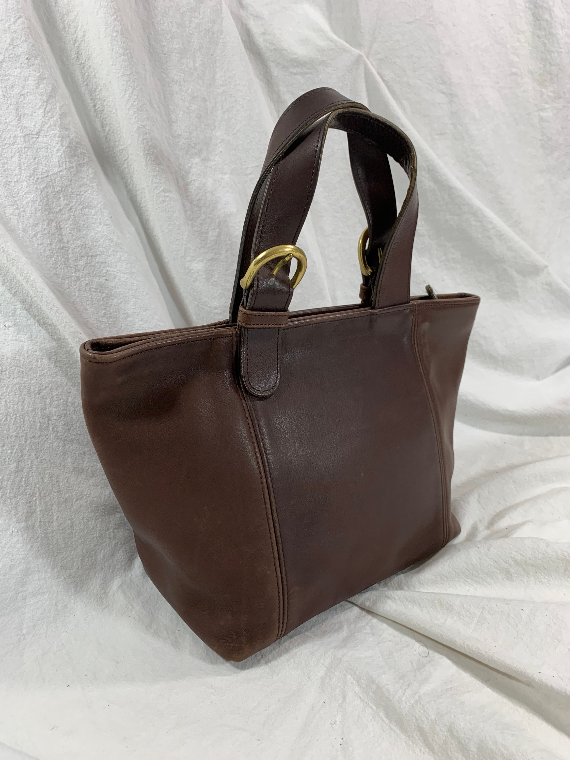 Genuine Vintage COACH Waverly Soho Brown Leather Handbag Purse Etsy
