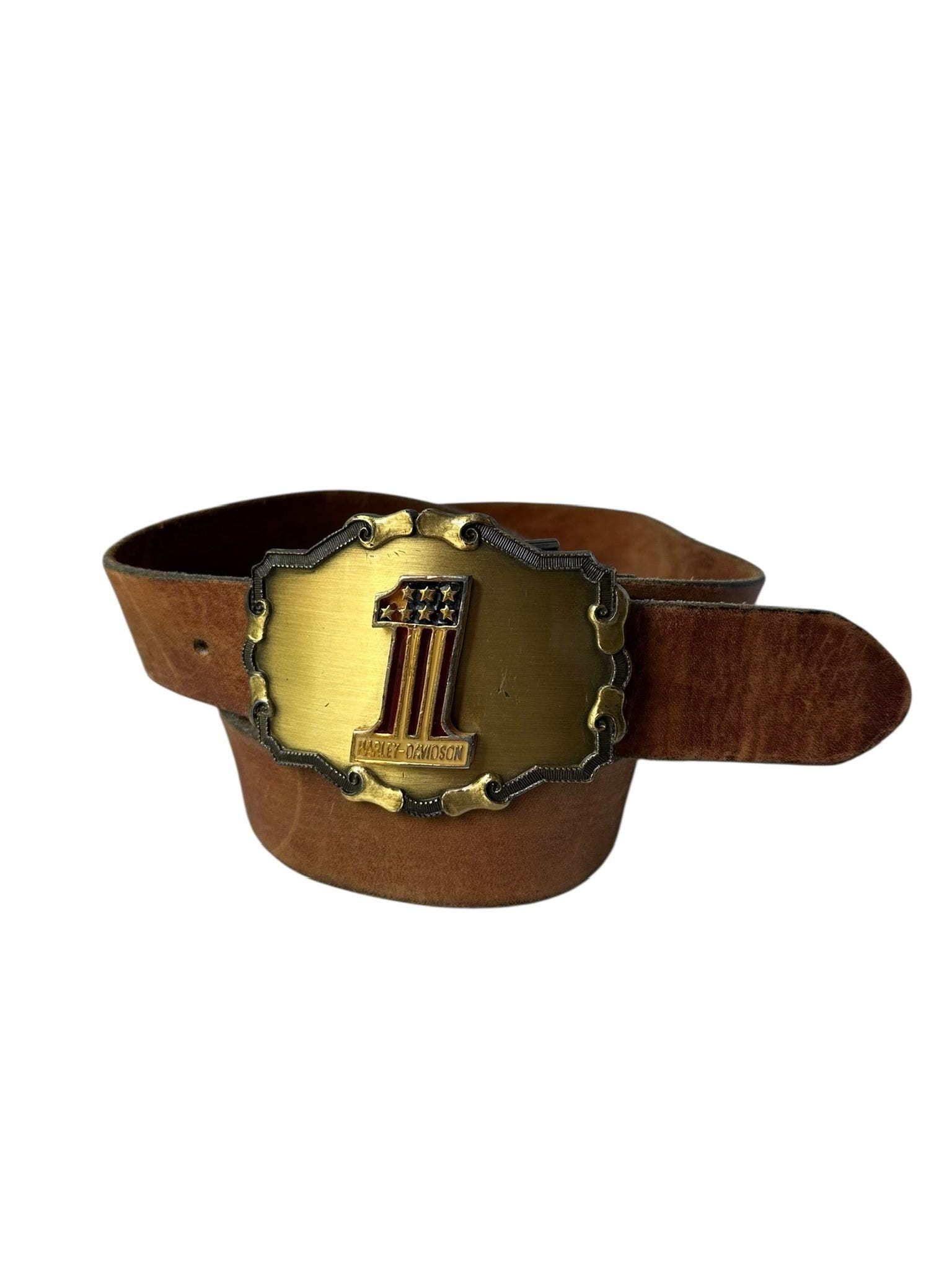 小物 J&M DAVIDSON HARNES BUCKLE BELT brown/32 J&M Davidson Leather