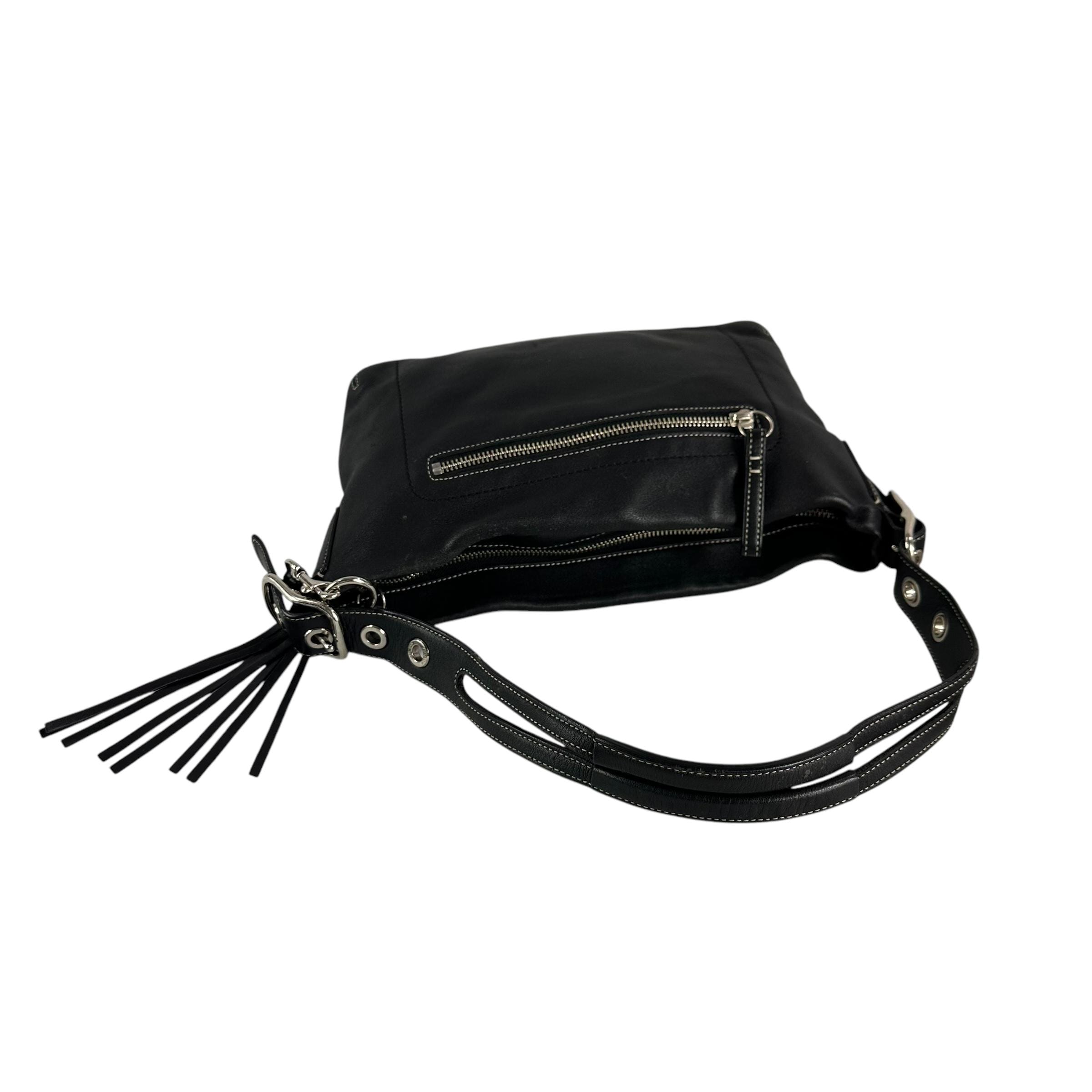 Vintage COACH 1417 Black Genuine Leather East West Legacy Shoulder