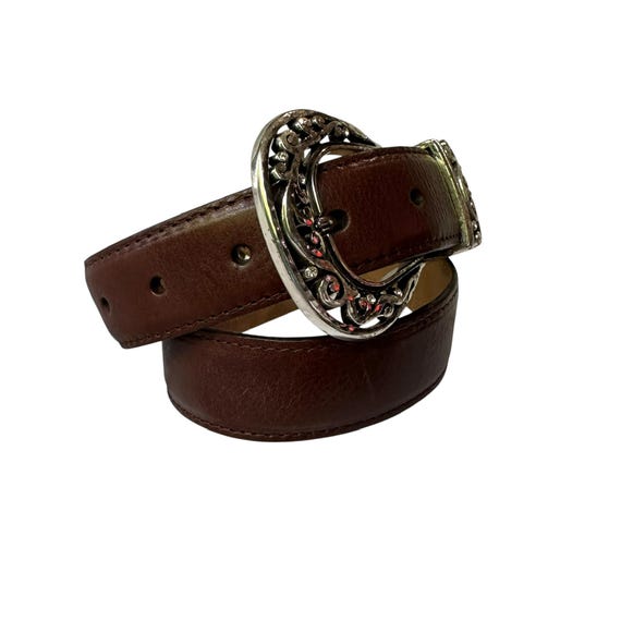 Genuine Vintage BRIGHTON Brown Leather With Etched Metal  display picture 2