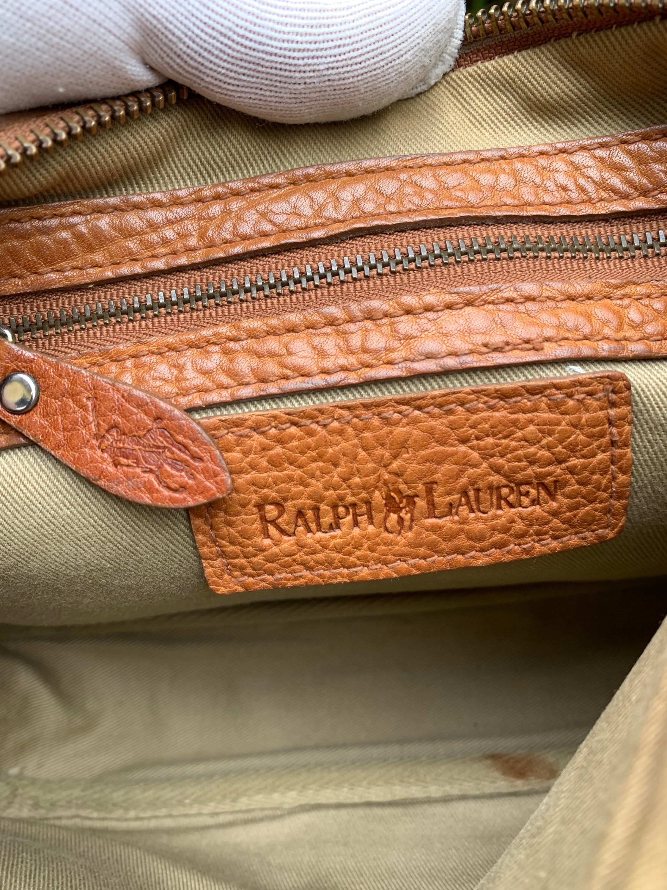 Rare Genuine Vintage POLO Ralph Lauren Tan Leather Crossbody -  UK
