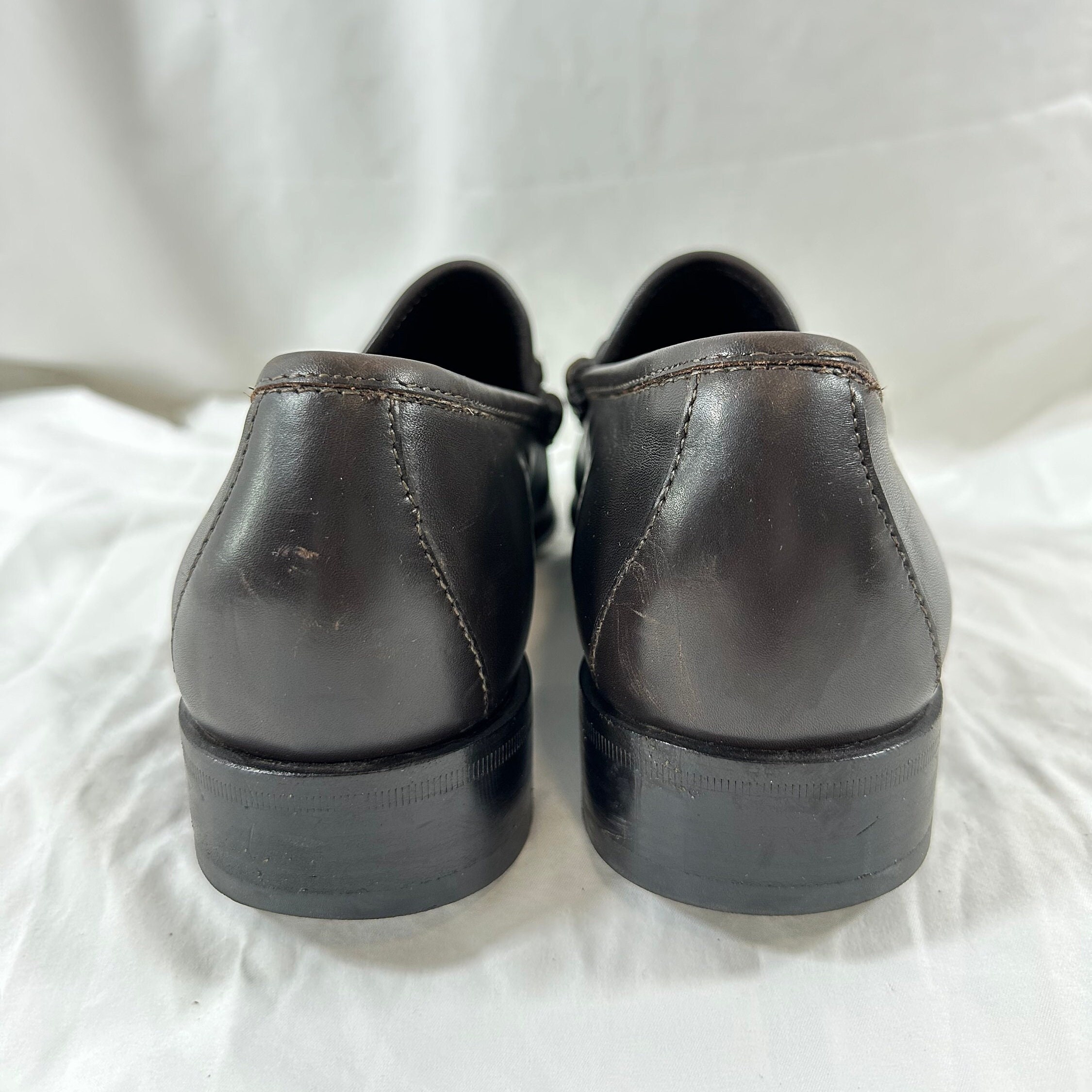 Men genuine GUCCI brown leather horse bit loafers shoes 8 D $3,990 GUCCI - 1955 JORDAAN Horse-bit Loafers Brown  main image 3