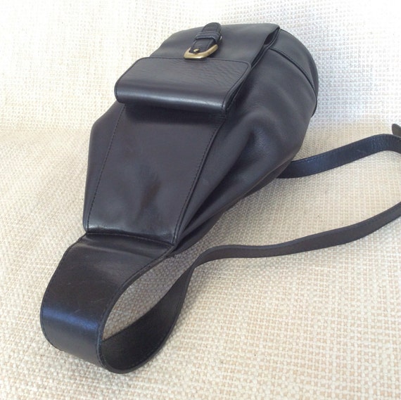 Genuine vintage BALLY black leather napsack shoul… - image 8