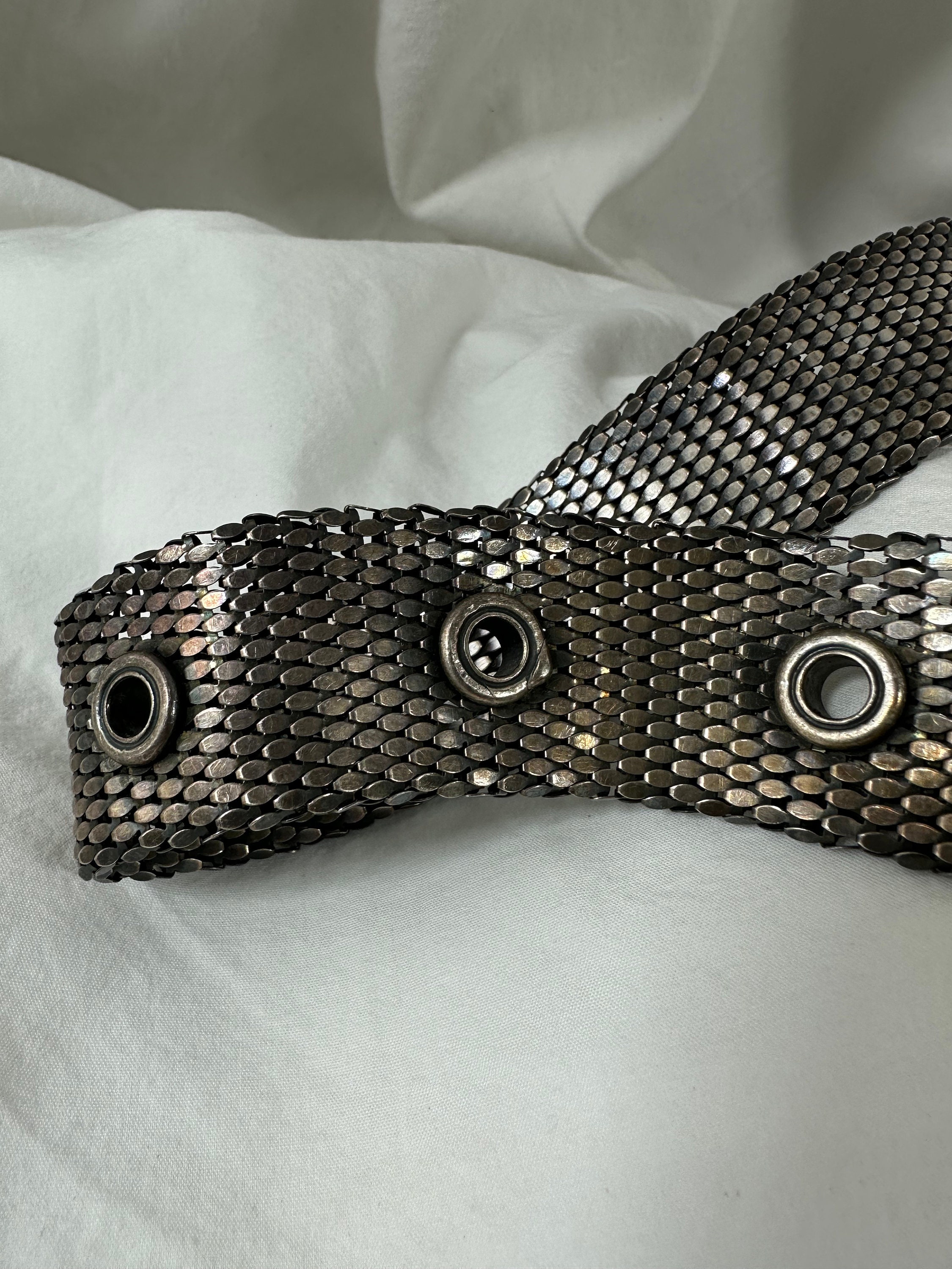 Genuine Vintage UGO CACCIATORI Sterling Skull Pirate Belt Unisex