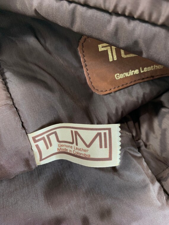 Vintage TUMI Rare Brown Leather Cross Body Messenger Bag