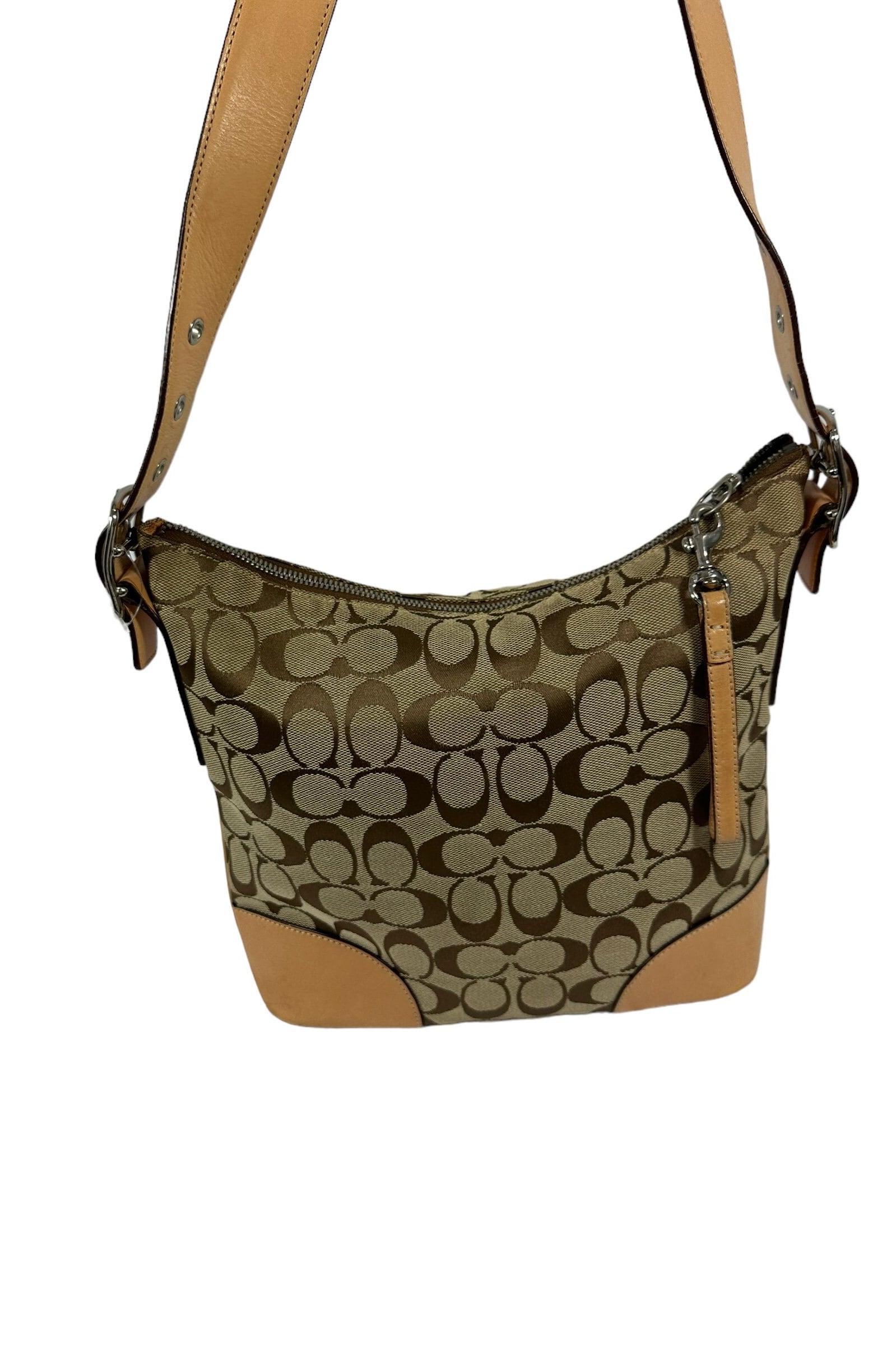 Genuine Vintage COACH 6347 Tan Crossbody Shoulder Bag Logo Year