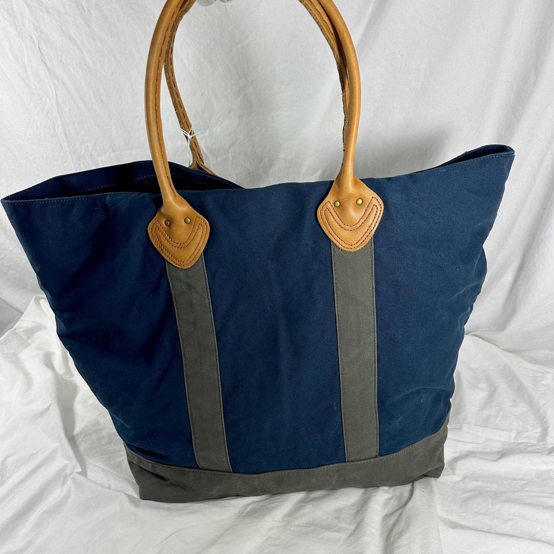 Ll bean leather tote sale