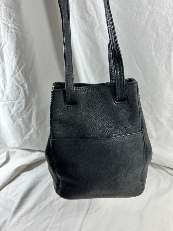 Vintage Genuine COACH Black Sonoma Drawstring Bucket Leather