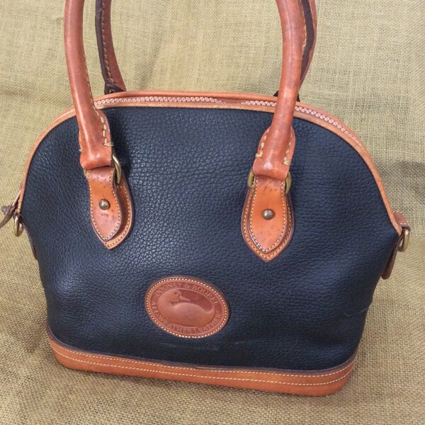 Genuine vintage DOONEY & BOURKE black leather satchel bag