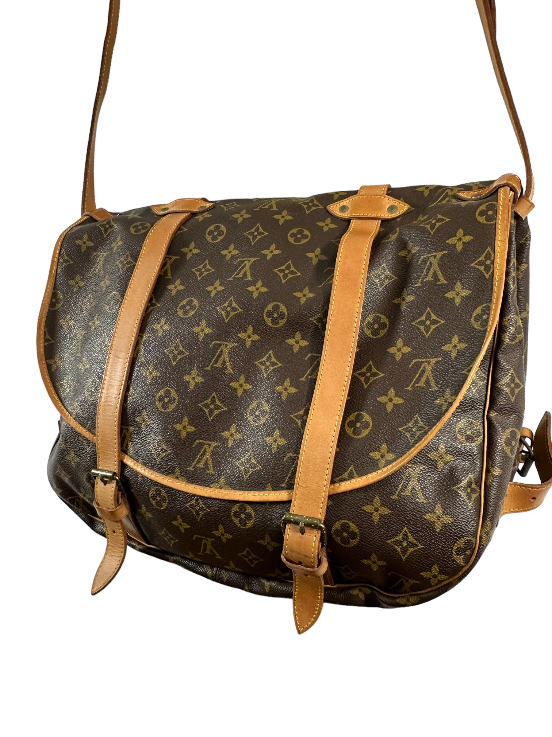 Vintage Genuine LOUIS VUITTON Malletier Saumur 43 Monogram