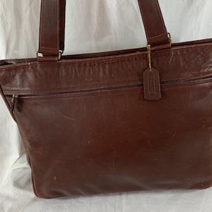 Rare vintage genuine COACH Manhattan Park brown tote bag shopper 90s image 1