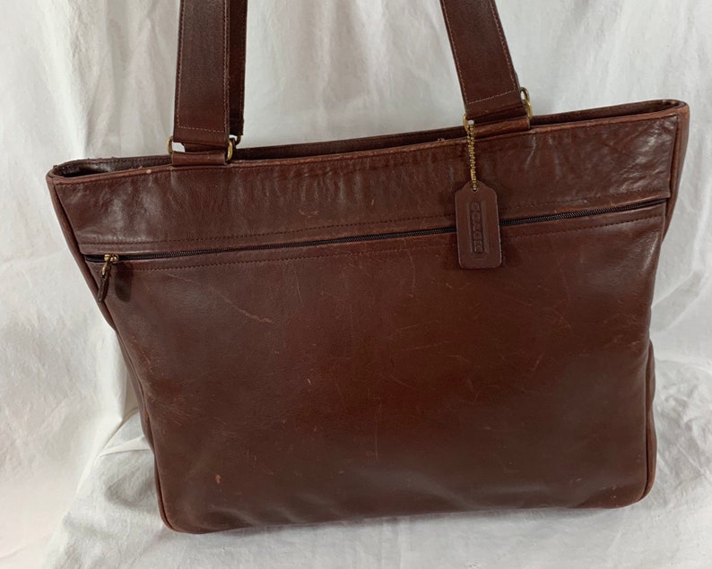 Rare vintage genuine COACH Manhattan Park brown tote bag shopper 90s image 1
