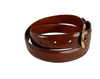 COACH ブラウン レザー ベルト 中古・古着通販】COACH (コーチ) レザーベルト ブラウン サイズ:SMALL