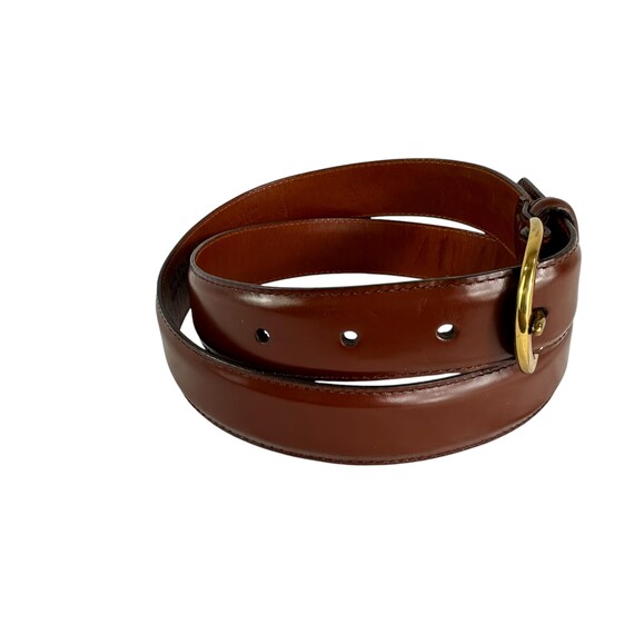 Vintage COACH 3921 Brown Polished Cowhide Leather Belt Size  display picture 3