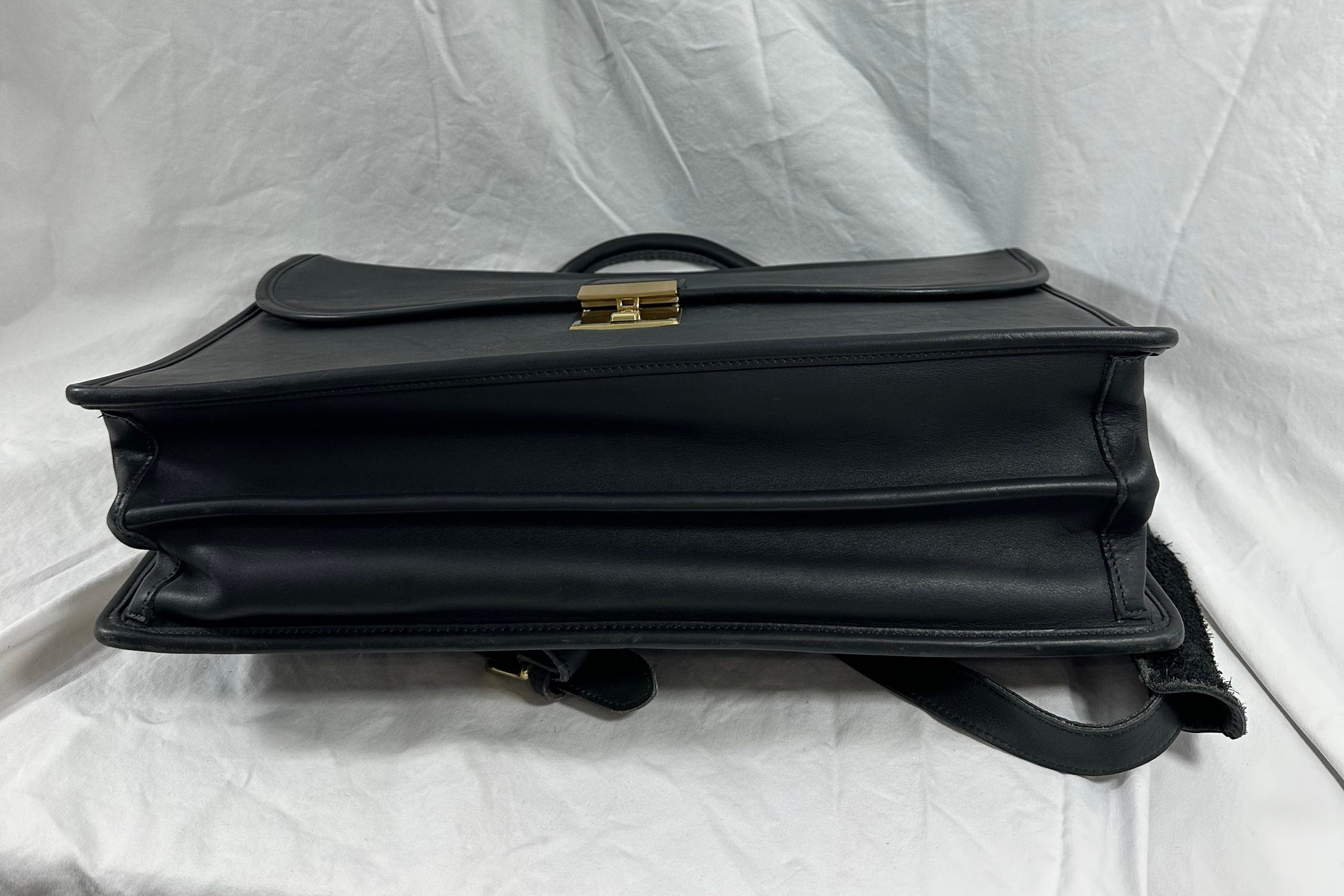 Vintage COACH Diplomat Attache Black Leather Briefcase