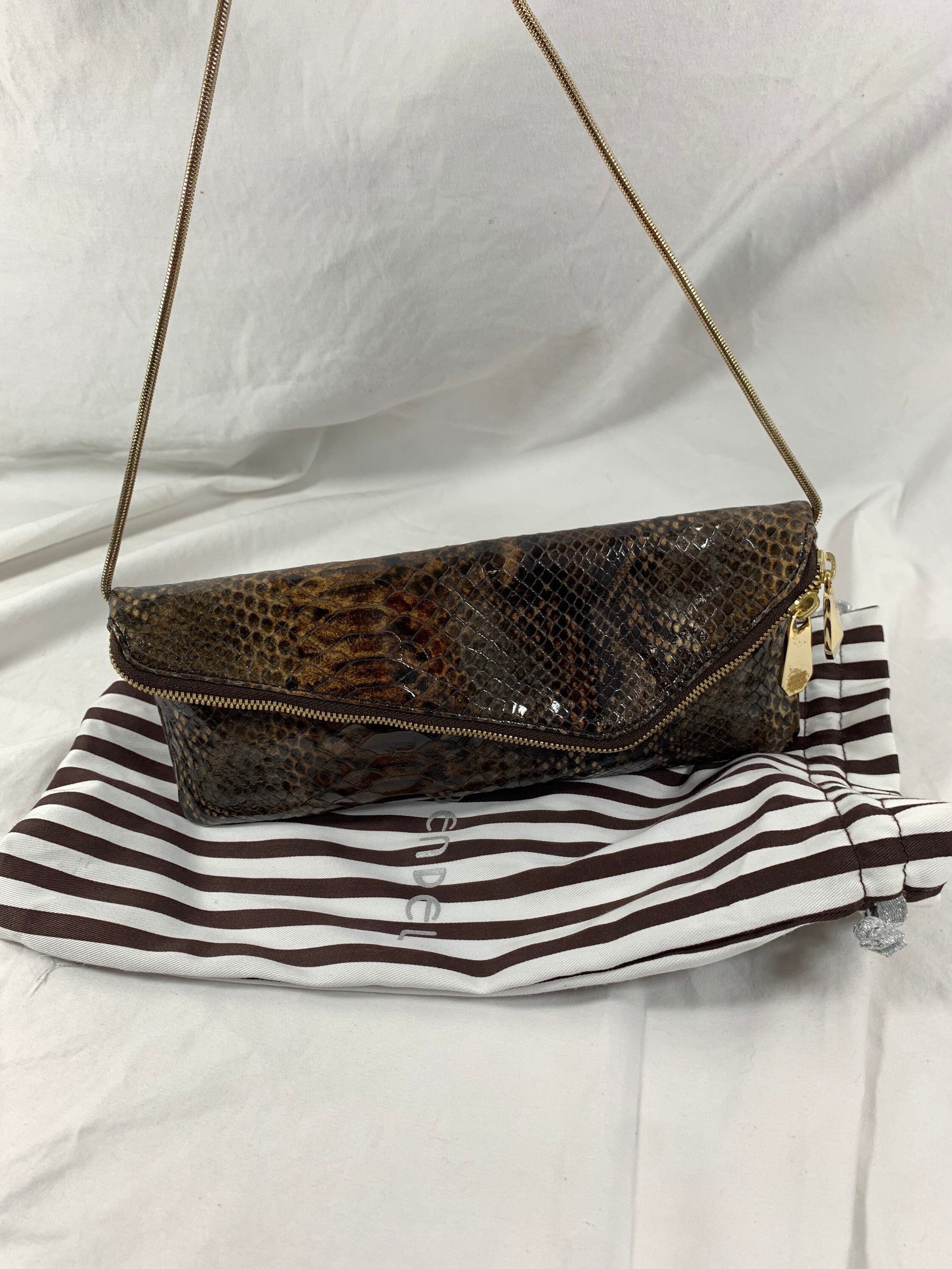 Genuine Vintage HENRI BENDEL Brown Patent Leather Bag With 