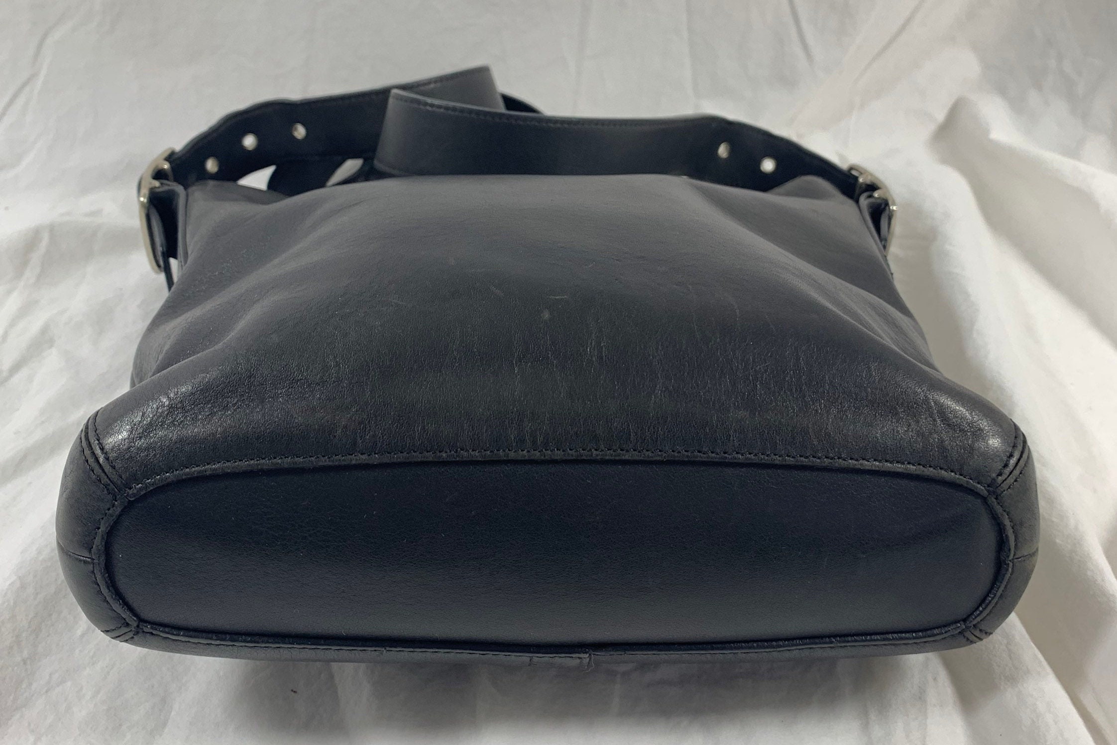 Genuine Vintage COACH Black Leather Legacy Slim Hobo Shoulder Bag