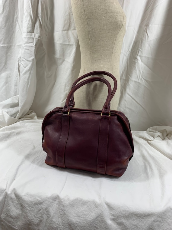 Genuine vintage COACH Leatherware NYC burgundy Ma… - image 1