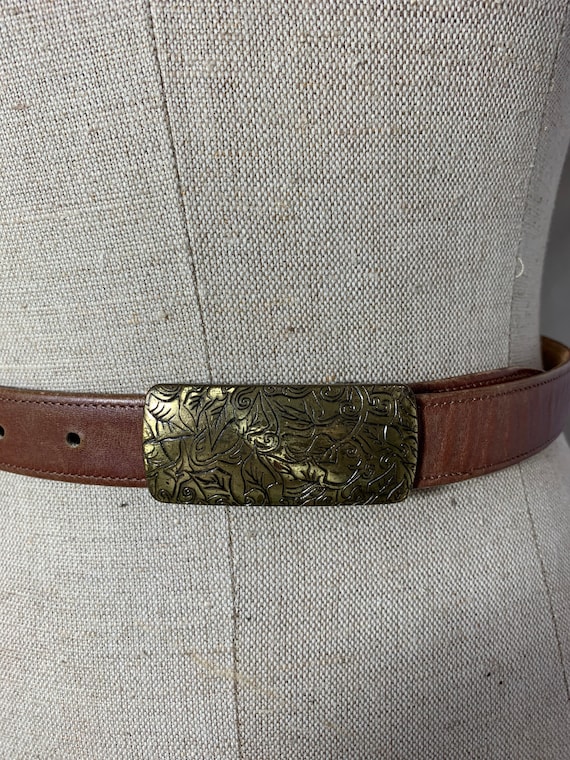 Genuine Vintage COACH Sienna 3908 Tan Leather Belt Size Small Women 