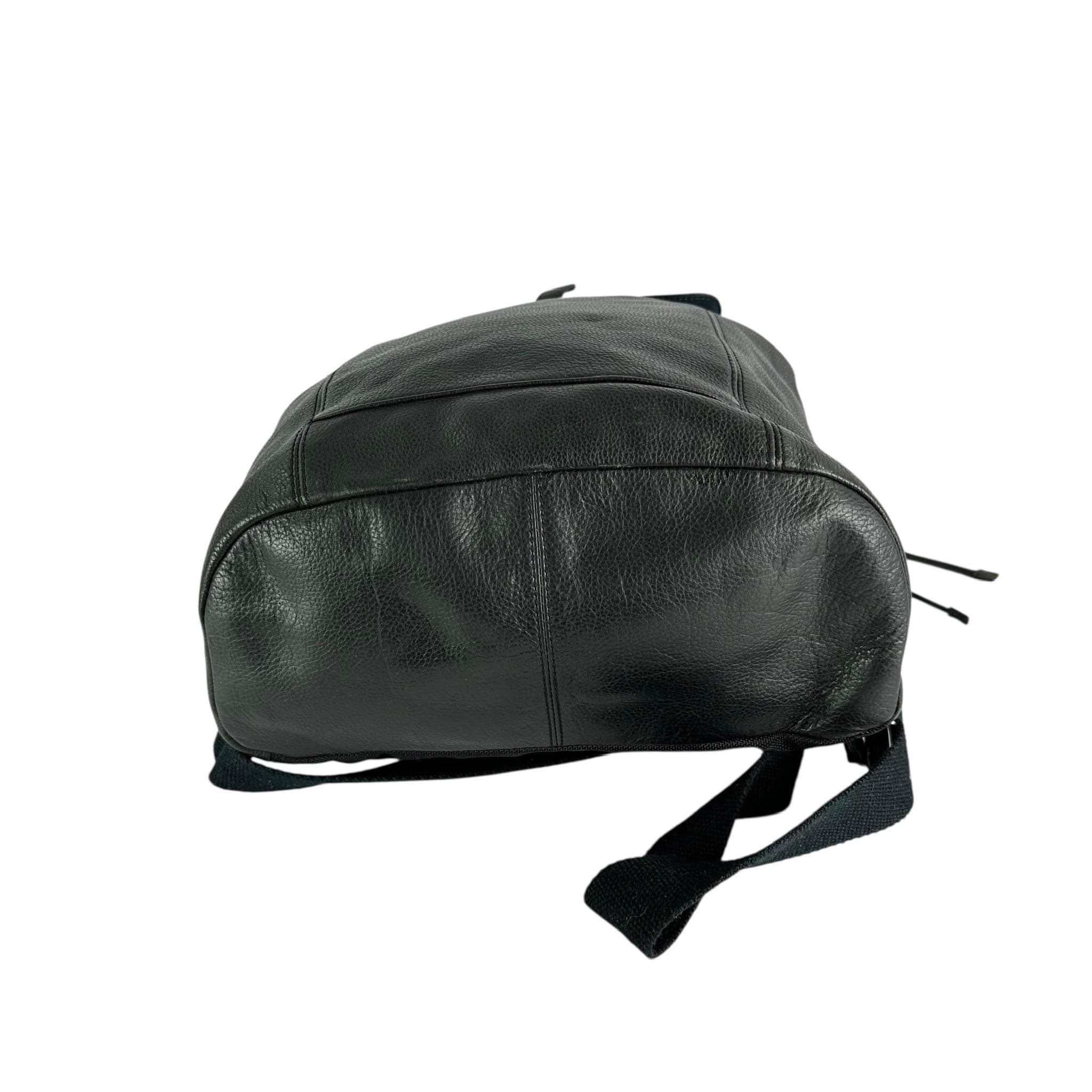 Vintage COLE HAAN Black Pebbled Drawstring Leather Front  display picture 1