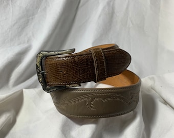 Vintage Justin Top Grain Cowhide Leather Belt - 34 Inch Waist - Etsy