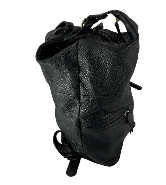 GroBer schwarzer Vintage ENSOEN Edition Rucksack aus 100 gekorntem Leder Etsy
