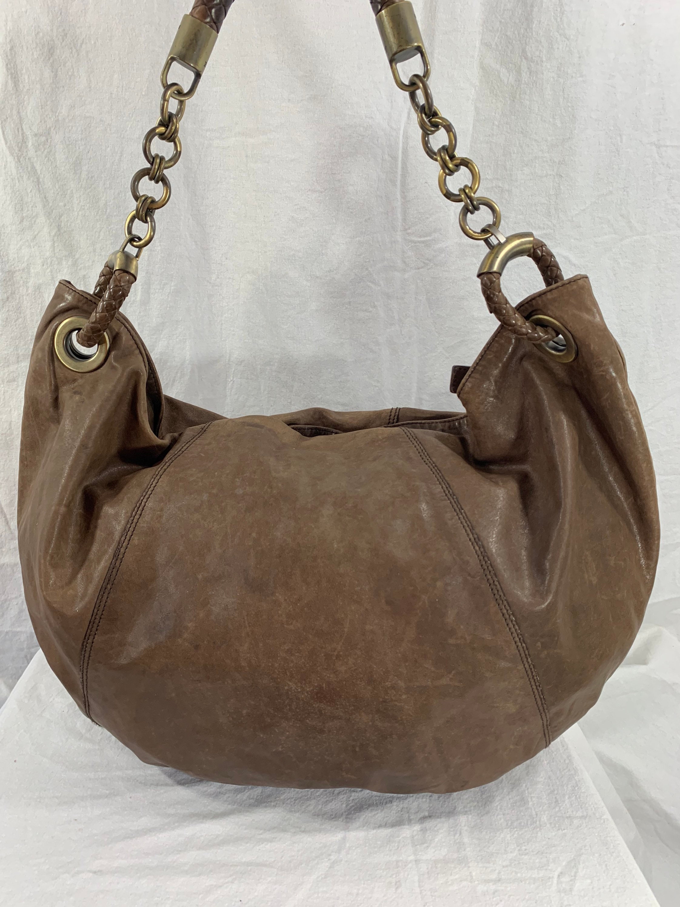 Authentic Bally Brown leather large handbag