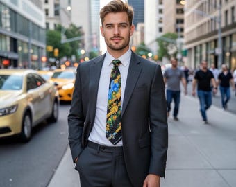 Corbata vintage de seda GIANNI VERSACE Couture con diseño floral barroco dorado Armonie, años 90