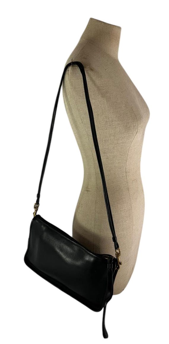 Vintage COACH Black Leather Convertible Mitchell Shoulder Bag