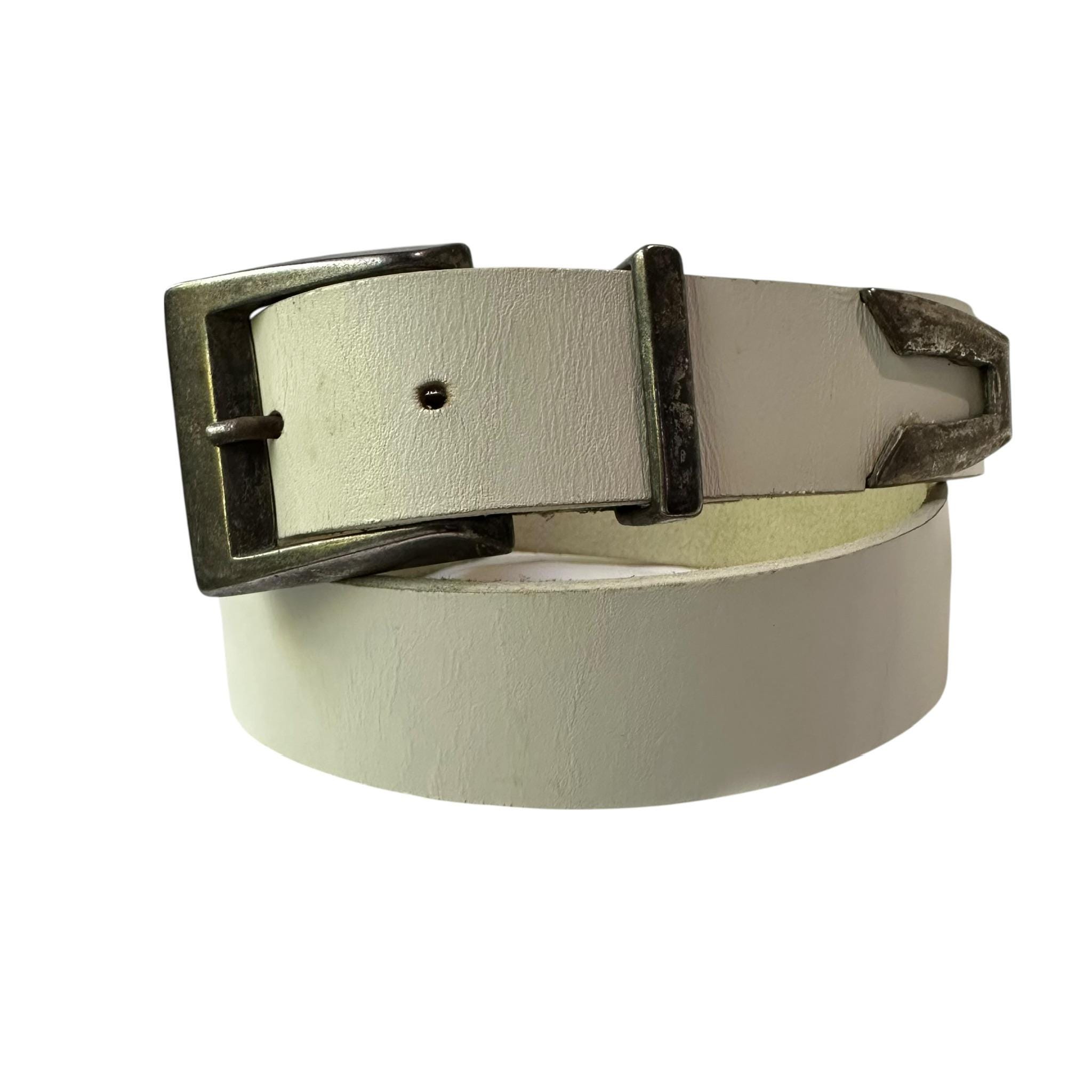 Genuine CIPRIANI White Leather Belt Unisex Medium 30 Cipriani Women main image 4