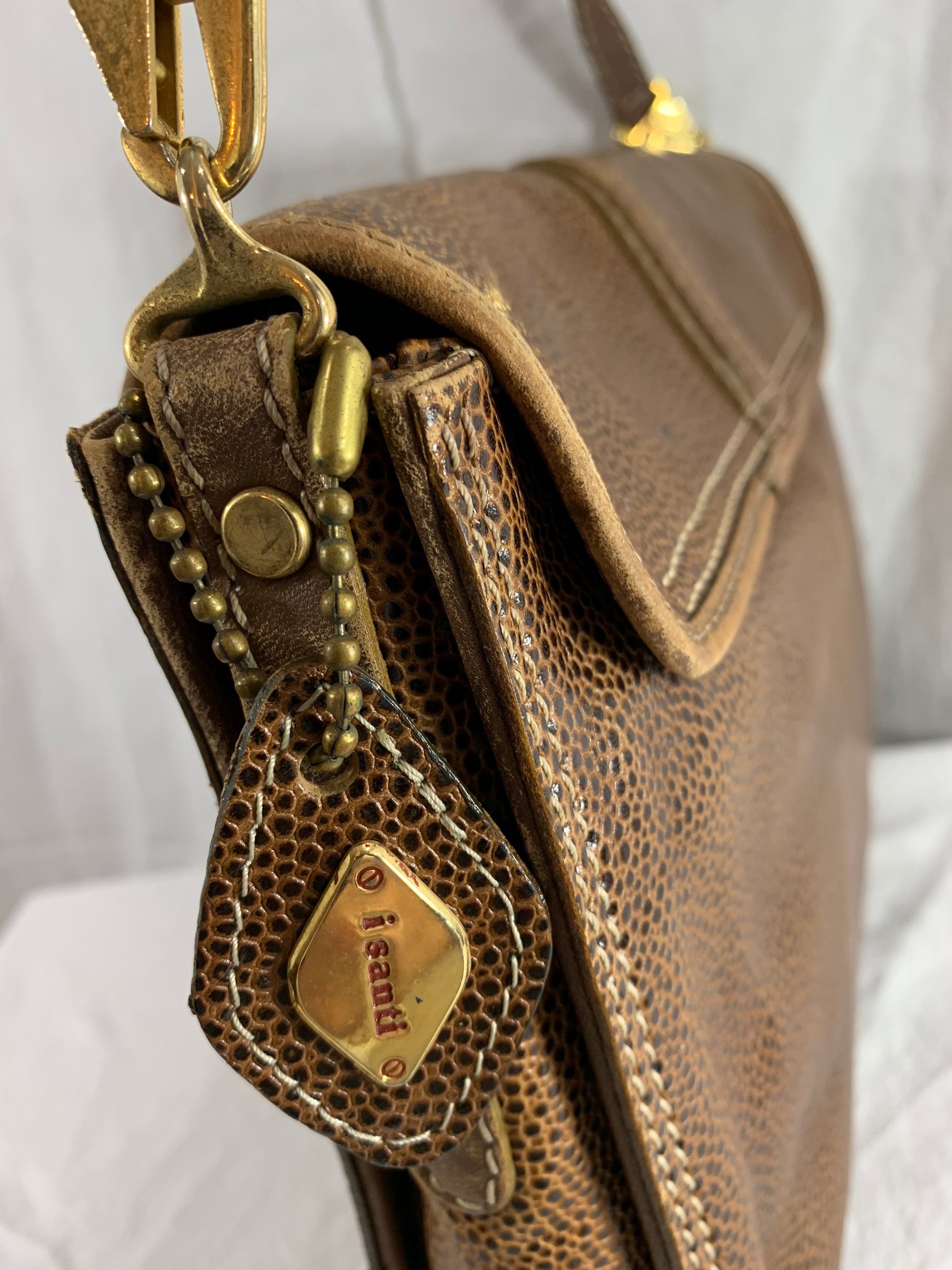 Minkissy Borsa A Tracolla Vintage Con Nappe – Marrone Chiaro, Dimensioni 25x17x1 Cm, Leggera In Poliestere, Design Versatile Per Ogni Occasione