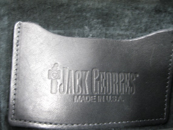 Vintage JACK GEORGES black leather briefcase with… - image 8