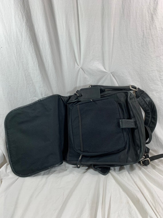Vintage CANYON OUTBACK  black leather backpack ru… - image 9