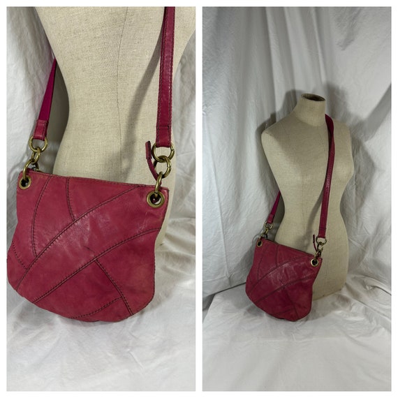 Vintage red leather fossil bag. Debating on selling... - Depop