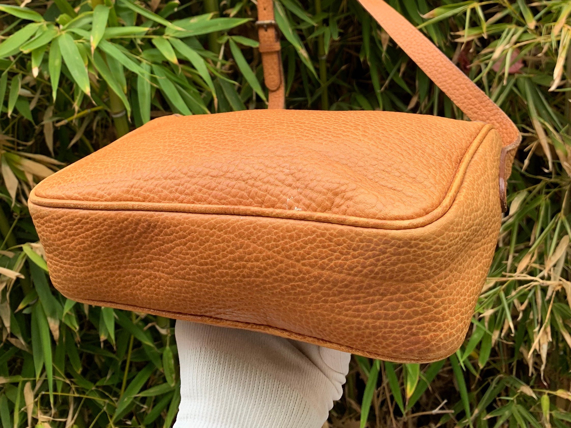 Rare Genuine Vintage POLO Ralph Lauren Tan Leather Crossbody