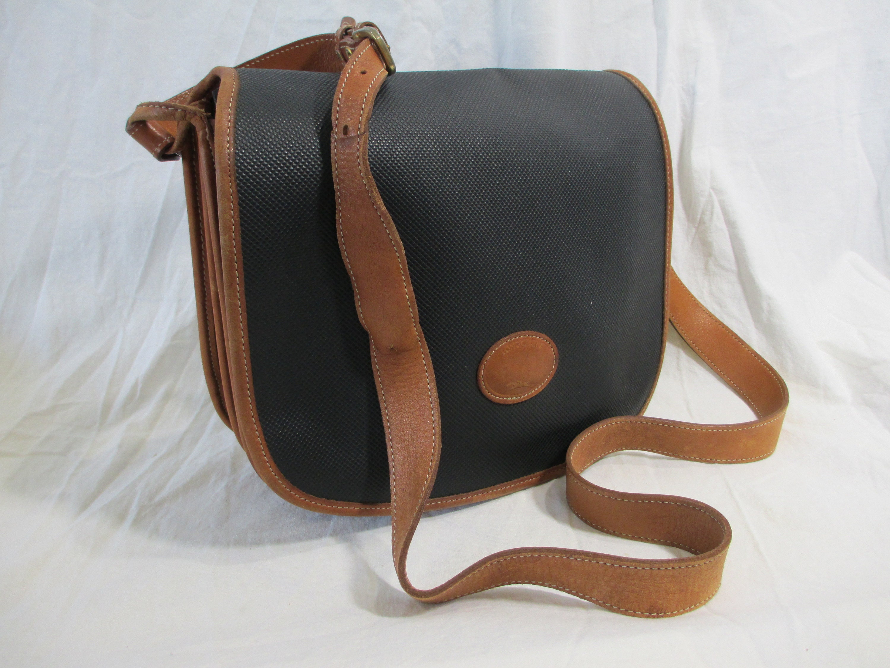 80's Vintage Longchamp Classic Dark Brown Nappa Leather -  Israel