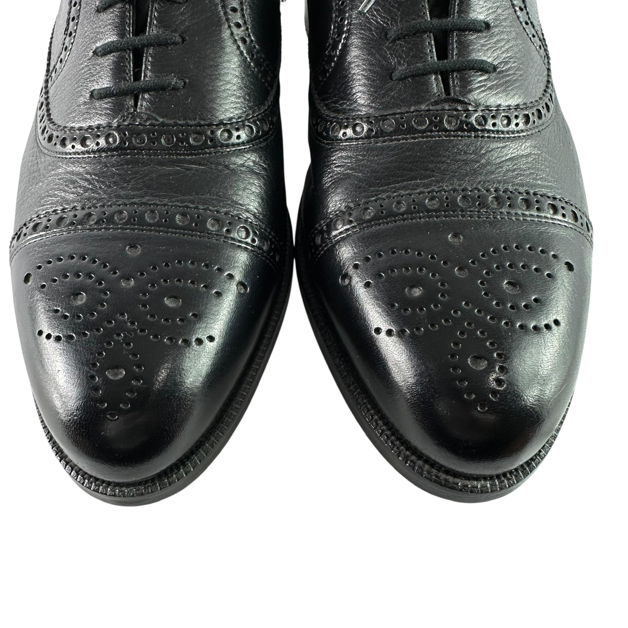 HTF Genuine Men BALLY Prestige Aris Black Leather Oxfords Dress