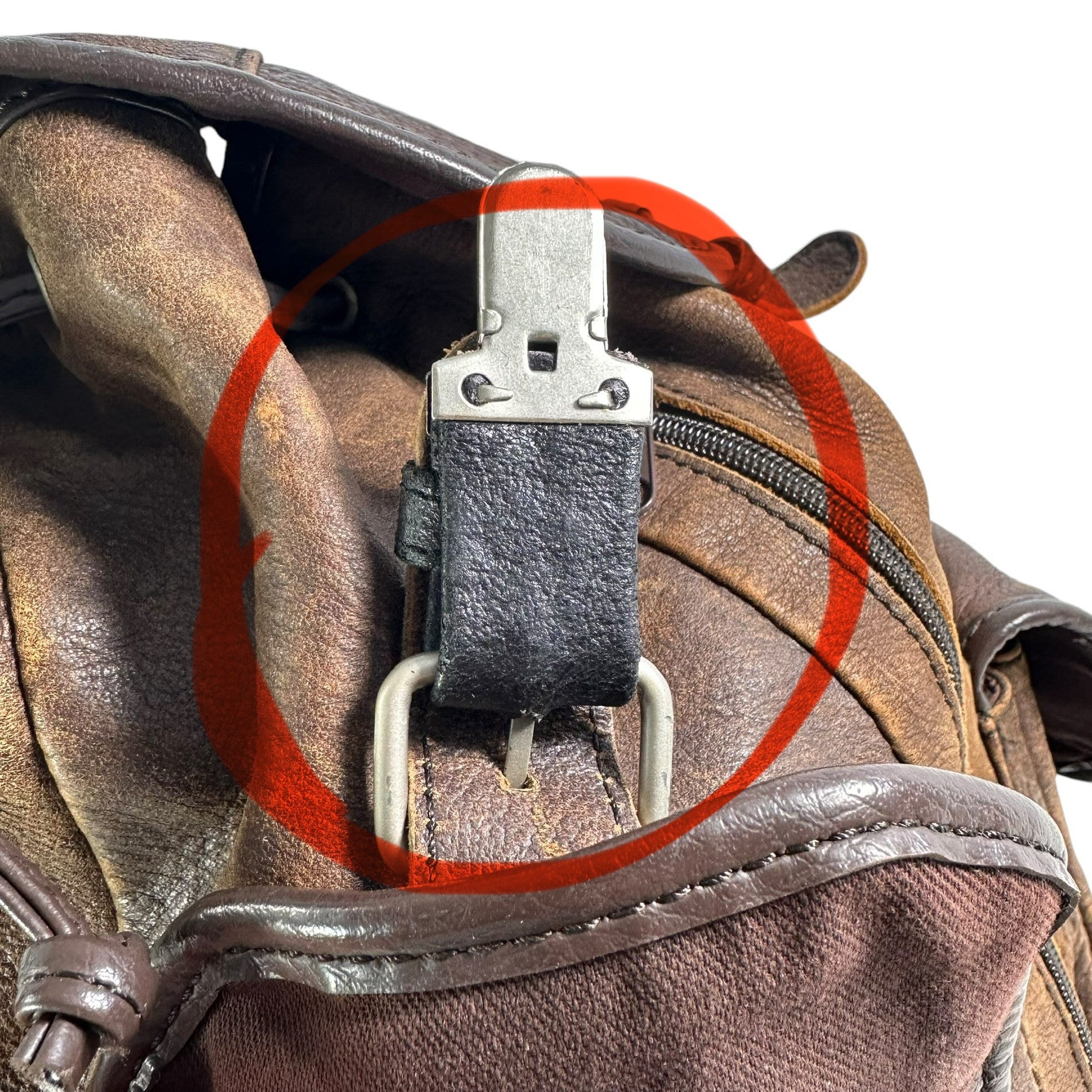 Genuine strong brown leather backpack rucksack carry all multi pockets carry all Polare 17.3 Inch Full Grain Leather Backpack for Men and  main image 2