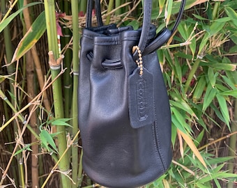 Vintage Coach LITTLETON DRAWSTRING グリーン Coach vintage littleton drawstring - Gem