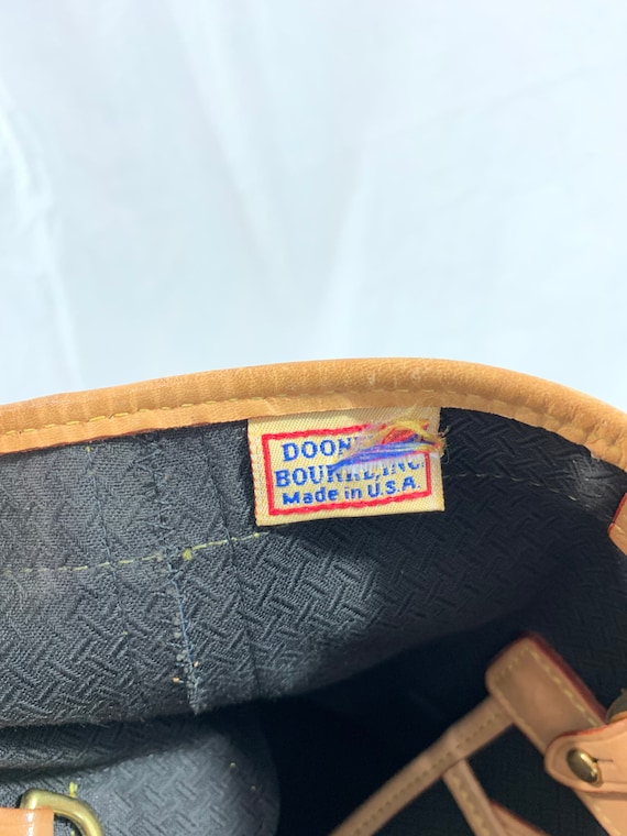Vintage Dooney & Bourke ネイビー　ドゥーニー　バッグ Vintage DOONEY & BOURKE Navy Canvas Cabriolet Leather Tote