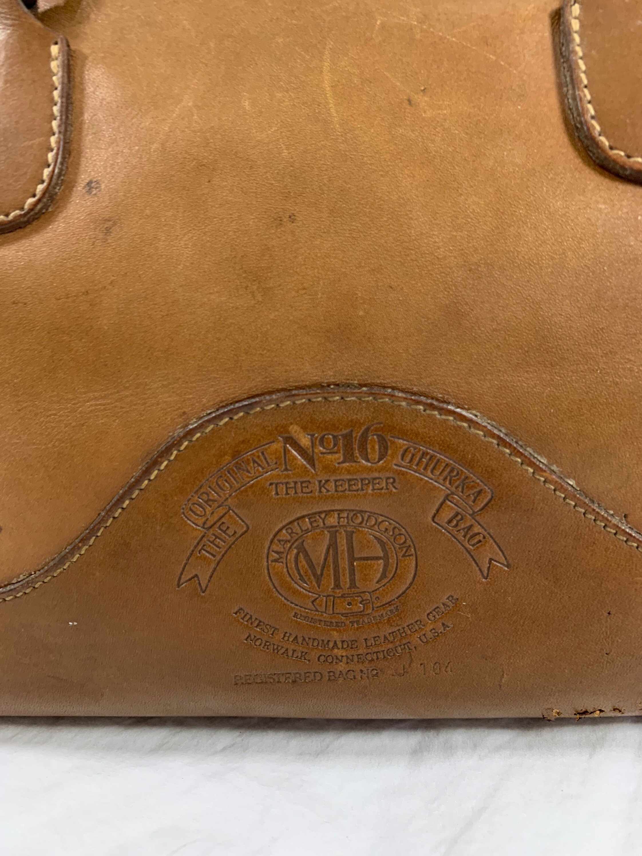 ghuka グルカ　the keeper NO.16 Vintage Genuine Ghurka No 16 the Keeper Tan Leather Satchel Bag