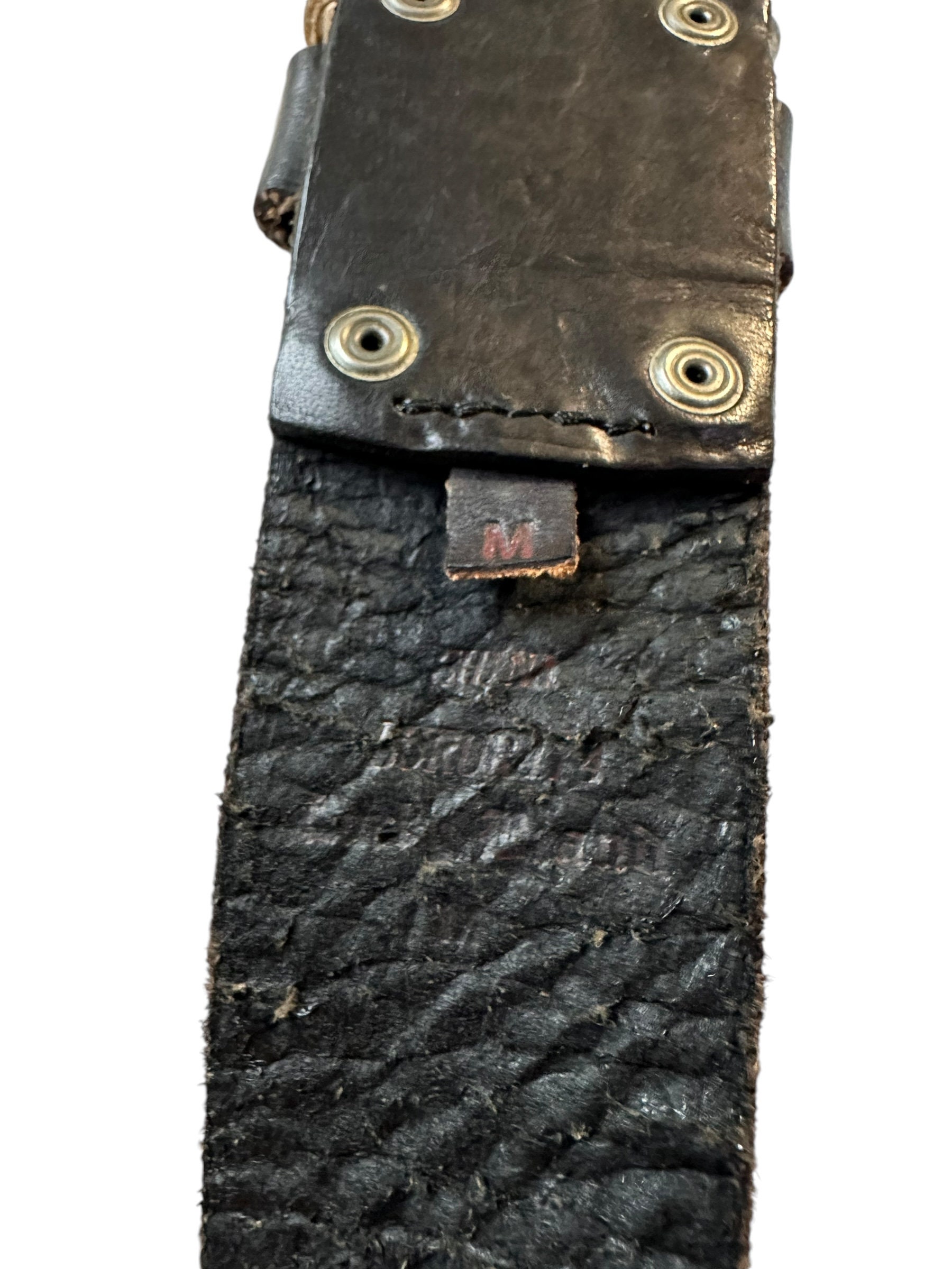 Genuine LUCKY Black Leather Peace Gemstone Buckle Women\'s belt M Crystal Gem Embellished Buckle Belt - Black | Boston Proper main image 4