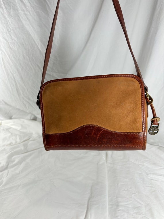 Vintage TIMBERLAND nubuc tan leather shoulder bag 