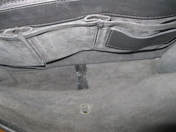 Vintage JACK GEORGES black leather briefcase with… - image 9