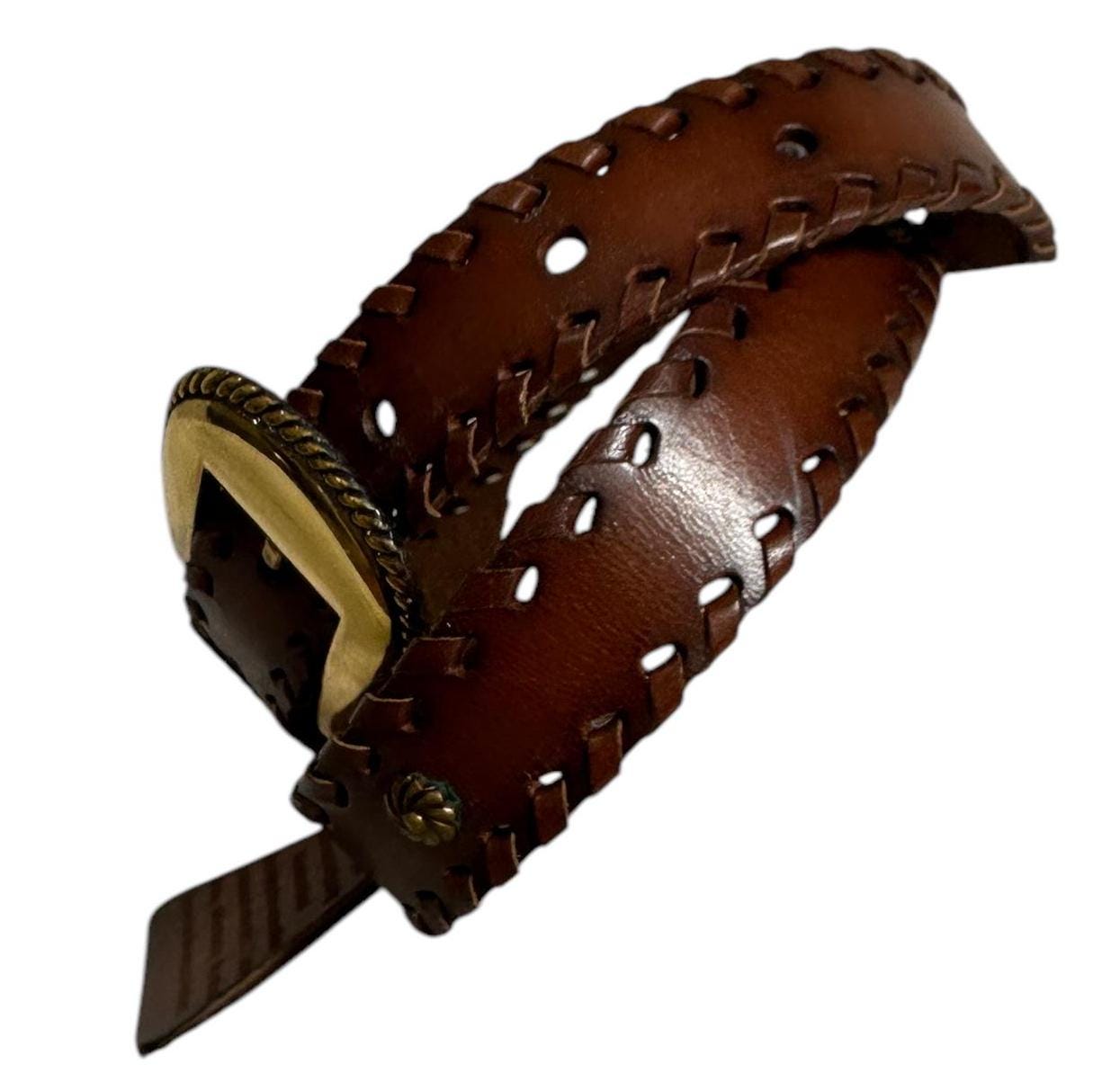 AVION INTERNATIONAL Brown Hand Dyed Leather Women display picture 3