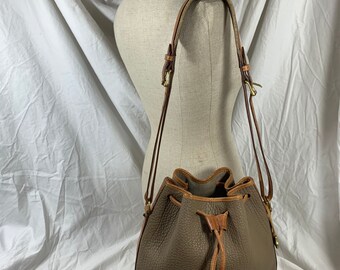 Dooney and bourke leather drawstring bag deals