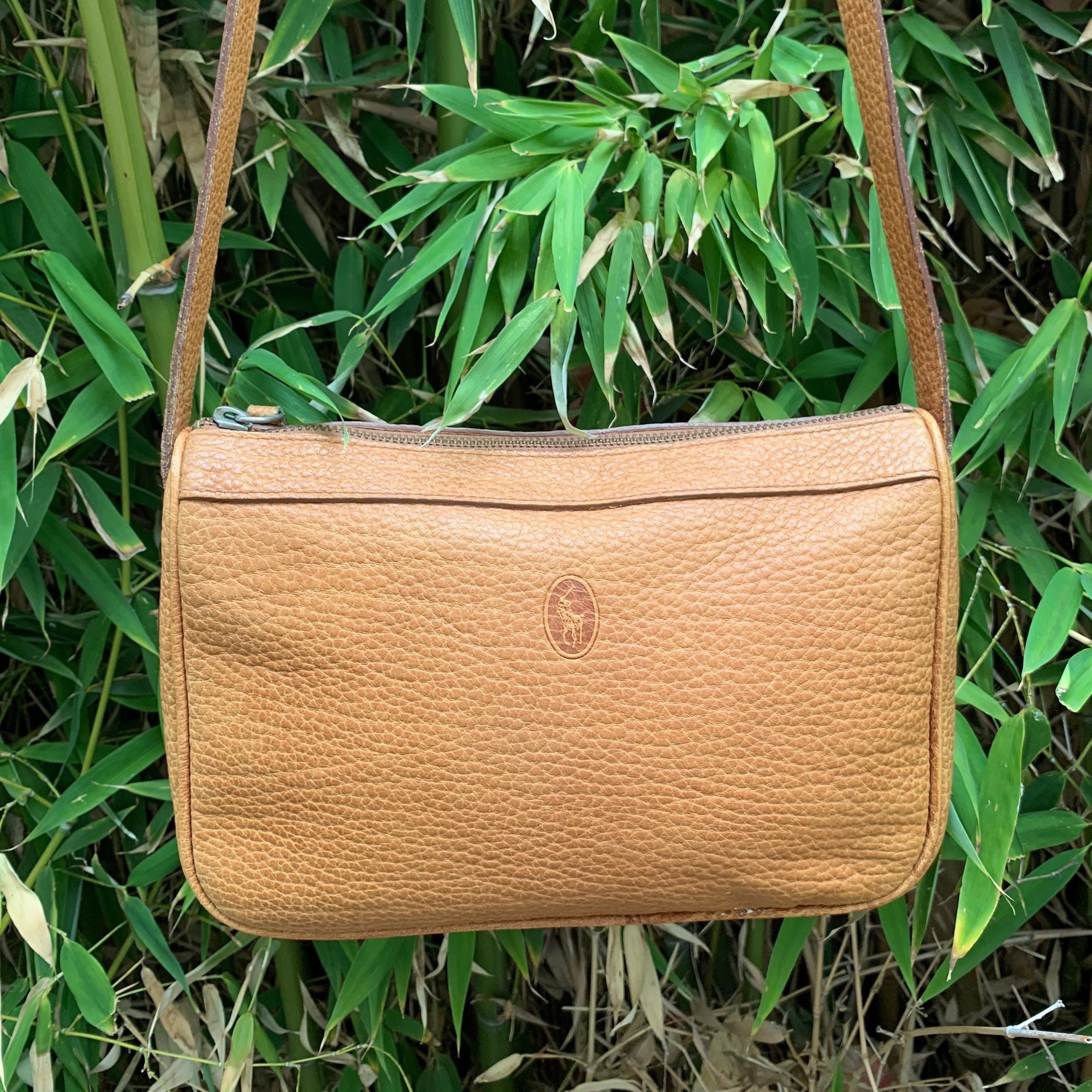 Rare Genuine Vintage POLO Ralph Lauren Tan Leather Crossbody Rare Genuine Vintage POLO Ralph Lauren Tan Leather Crossbody